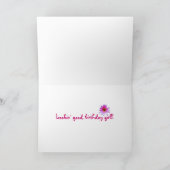 ピンクデイジーハッピーバースデーアイリーンカード カード (内部)