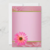 ピンクデイジーバルミツワー招待状 招待状 (裏面)