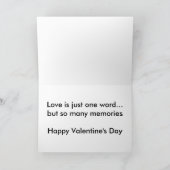 ピンクデイジーバレンタインデーカード(大プリント) シーズンカード (内部)