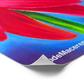 ピンクデイジーフラワーアートギクレー – ポスター (角)