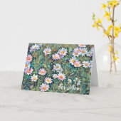 ピンクデイジーフラワーズガーデンマザーズデイカード カード (黄色い花)