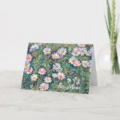 ピンクデイジーフラワーズガーデンマザーズデイカード カード (正面)