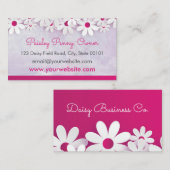 ピンクデイジーフラワーズ名刺 名刺 (正面/裏面)