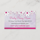 ピンクデイジーフラワーズ名刺 名刺 (正面)