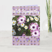 ピンクデイジーフラワーフローラ規制アートカード カード (正面)