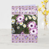 ピンクデイジーフラワーフローラ規制アートカード カード (黄色い花)