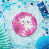 ピンクデイジーフローラエレガントデイジーカスタムパーティー ペーパープレート (パーティー)