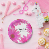 ピンクデイジーフローラエレガントデイジーカスタムパーティー ペーパープレート (パーティー)