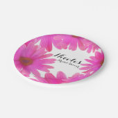 ピンクデイジーフローラエレガントデイジーカスタムパーティー ペーパープレート (アングル)