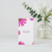 ピンクデイジーフローラエレガントデイジー素朴国 名刺 (スタンド正面)