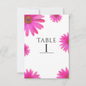 ピンクデイジーフローラエレガントデイジー素朴国 招待状 (正面)