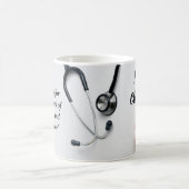 ピンクデイジーフローラナースギフト コーヒーマグカップ (中央)