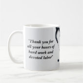 ピンクデイジーフローラナースギフト コーヒーマグカップ (左)