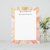 ピンクデイジーフローラ筆記用紙 (スタンド正面)