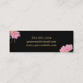 ピンクデイジーブラックレース卒業名の挿入 コーリングカード (裏面)