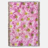 ピンクデイジーブランケット スローブランケット (正面縦)