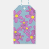 ピンクデイジーブルーカスタムラベルハッピーマザーズデイギフト ギフトタグ (裏面)