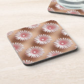 ピンクデイジープラスチックコースターセット コースター (左側)