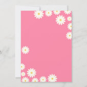 ピンクデイジーベビーイン開花ベビーシャワー 招待状 (裏面)
