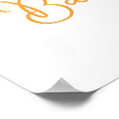 ピンクデイジーベビーシャワーまたは誕生日ウェルカムサイン ポスター (角)