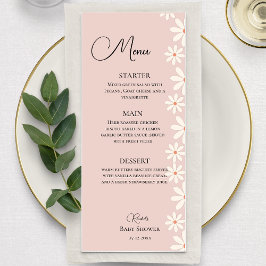 ピンクデイジーベビーシャワーメニュー メニュー