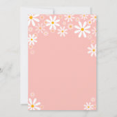 ピンクデイジーベビーシャワー 招待状 (裏面)