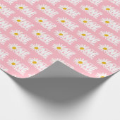 ピンクデイジーリトル恋しく思ワンダーフル1歳の誕生日 ラッピングペーパー (角)