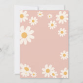 ピンクデイジーレトロボホベビーシャワー 招待状 (裏面)