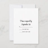 ピンクデイジーレースカントリーウェスタンウェディングRSVPカード 出欠カード (裏面)