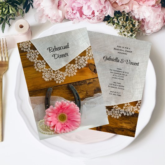 ピンクデイジーレースカントリーウエスタンリハーサルディナー 招待状