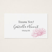 ピンクデイジー効果フローラ結婚式の引き出物ラベル (正面)