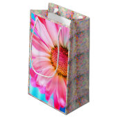 ピンクデイジー及び水玉模様抱き枕 スモールペーパーバッグ (裏面アングル)