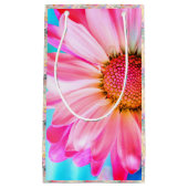 ピンクデイジー及び水玉模様抱き枕 スモールペーパーバッグ (正面)