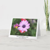 ピンクデイジー型の花 カード (裏面)