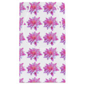 ピンクデイジー柄かわいらし、花柄 スモールペーパーバッグ (裏面)