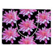 ピンクデイジー模様 ラージペーパーバッグ (裏面)