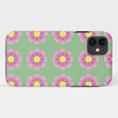 ピンクデイジー模様 Case-Mate iPhoneケース (裏面(横))