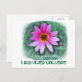 ピンクデイジー私は生存者 ポストカード (正面/裏面)