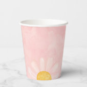 ピンクデイジー第1誕生日パーティー 紙コップ (裏面)