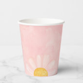 ピンクデイジー第1誕生日パーティー 紙コップ (正面)