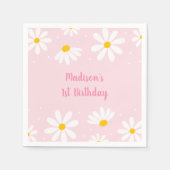 ピンクデイジー第1誕生日 スタンダードカクテルナプキン (正面)