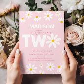 ピンクデイジー第2誕生日 招待状