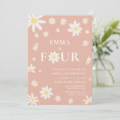 ピンクデイジー第4回誕生日の招待状4 招待状 (スタンド正面)