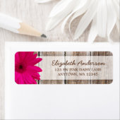 ピンクデイジー素朴バーンウッド住所 シール (インサイチュ)