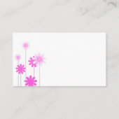 ピンクデイジー結婚の座席表ホルダー プレイスカード (裏面)