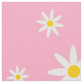 ピンクデイジー織物 ファブリック