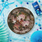 ピンクデイジー花パーソナライズされたパーティー ペーパープレート (パーティー)