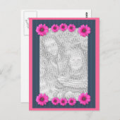 ピンクデイジー花写真はがき ポストカード (正面/裏面)