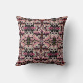 ピンクデイジー花抽象デザイン枕 クッション (裏面)