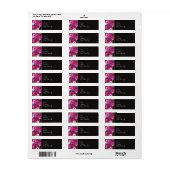 ピンクデイジー花 ラベル (フルシート)